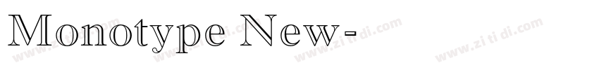 Monotype New字体转换
